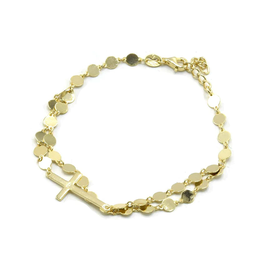 PLATED STYLE CROSS BRACELET