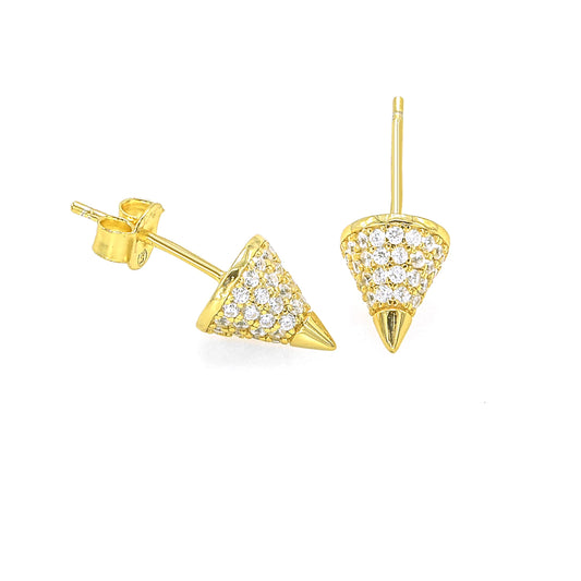 GOLD POINTY DIAMOND EARRINGS