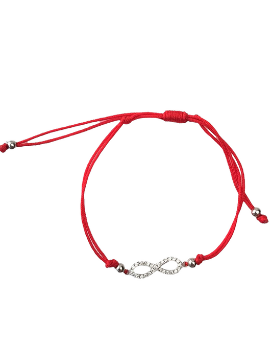 RED STRING SILVER INFINITE BRACELET