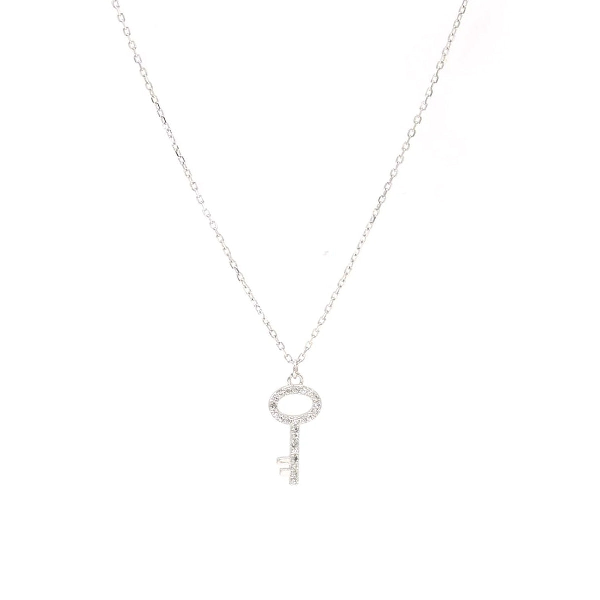 SILVER KEY CHAIN NECKLACE