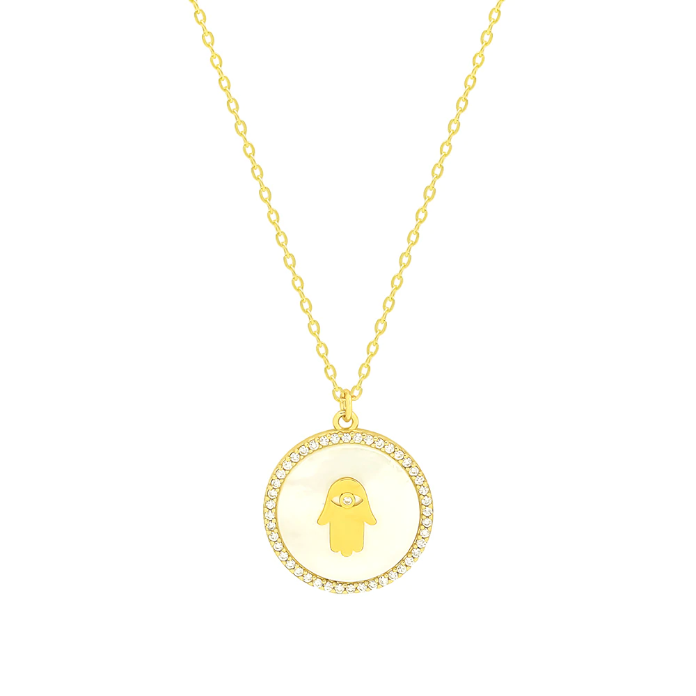 GOLD HAND CIRCLE NECKLACE