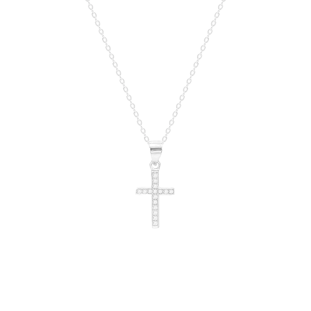 SILVER CROSS NECKLACE