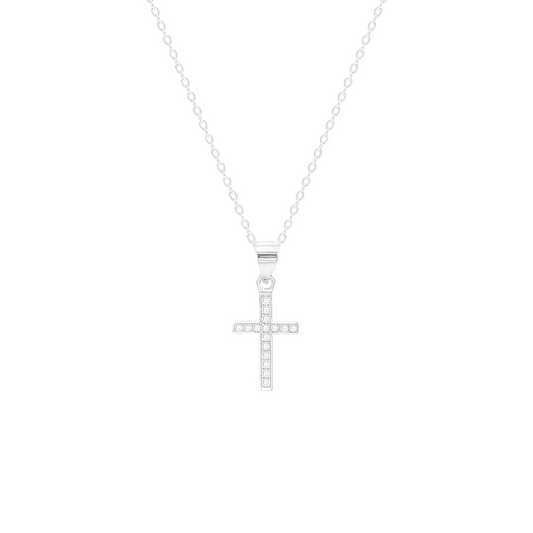 SILVER CROSS NECKLACE