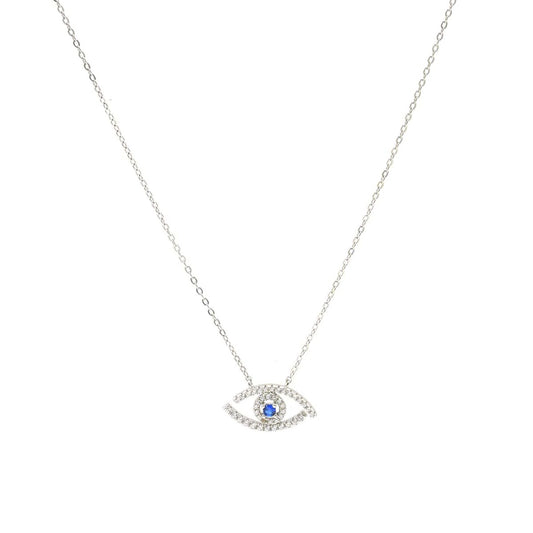 SILVER OPEN EYE NECKLACE