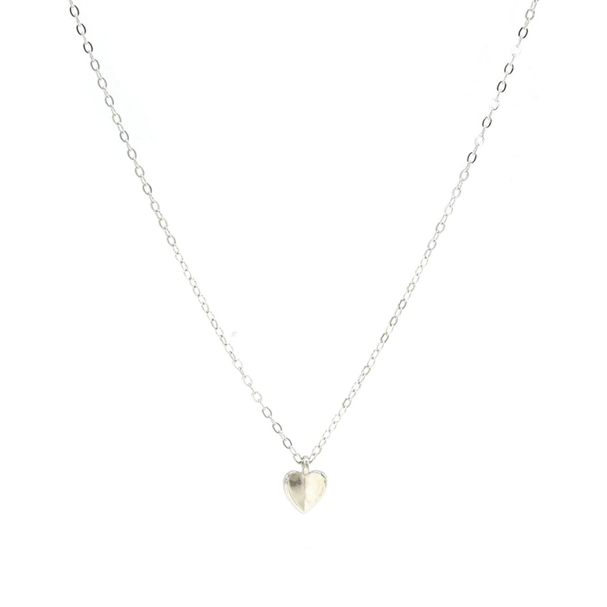SILVER HEART SHAPE NECKLACE