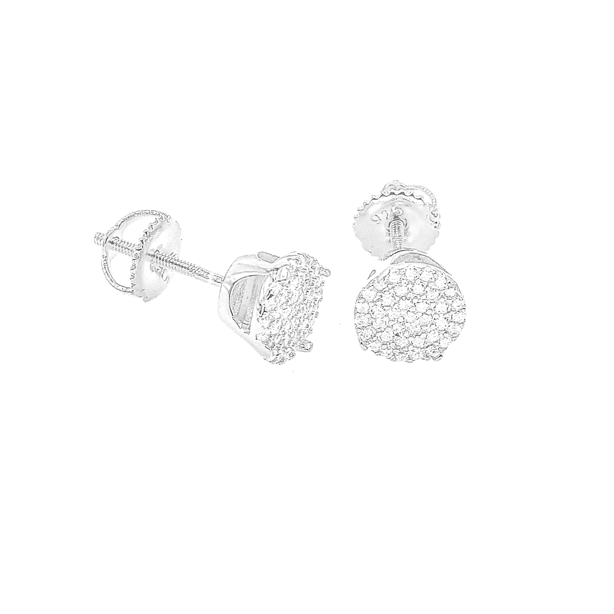 SILVER MAN SMALL DIAMONDS EARRINGS