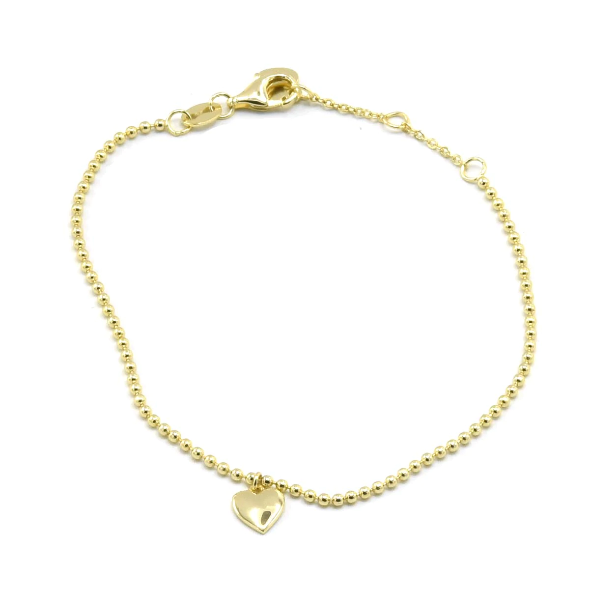 GOLD SINGLE HEART BRACELET