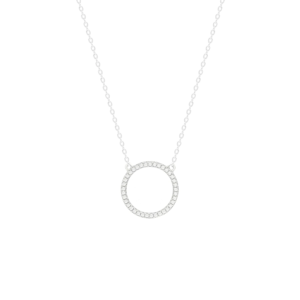 SILVER DIAMOND RING NECKLACES