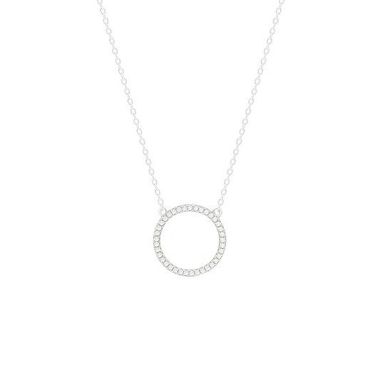 SILVER DIAMOND RING NECKLACES