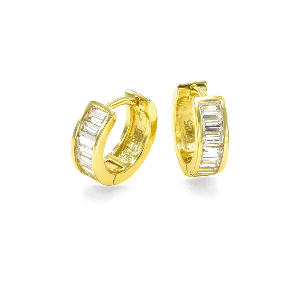 GOLD ROUND SMALL DIAMOND EARRINGS