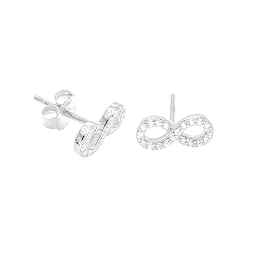 SILVER INFINITE EARRINGS