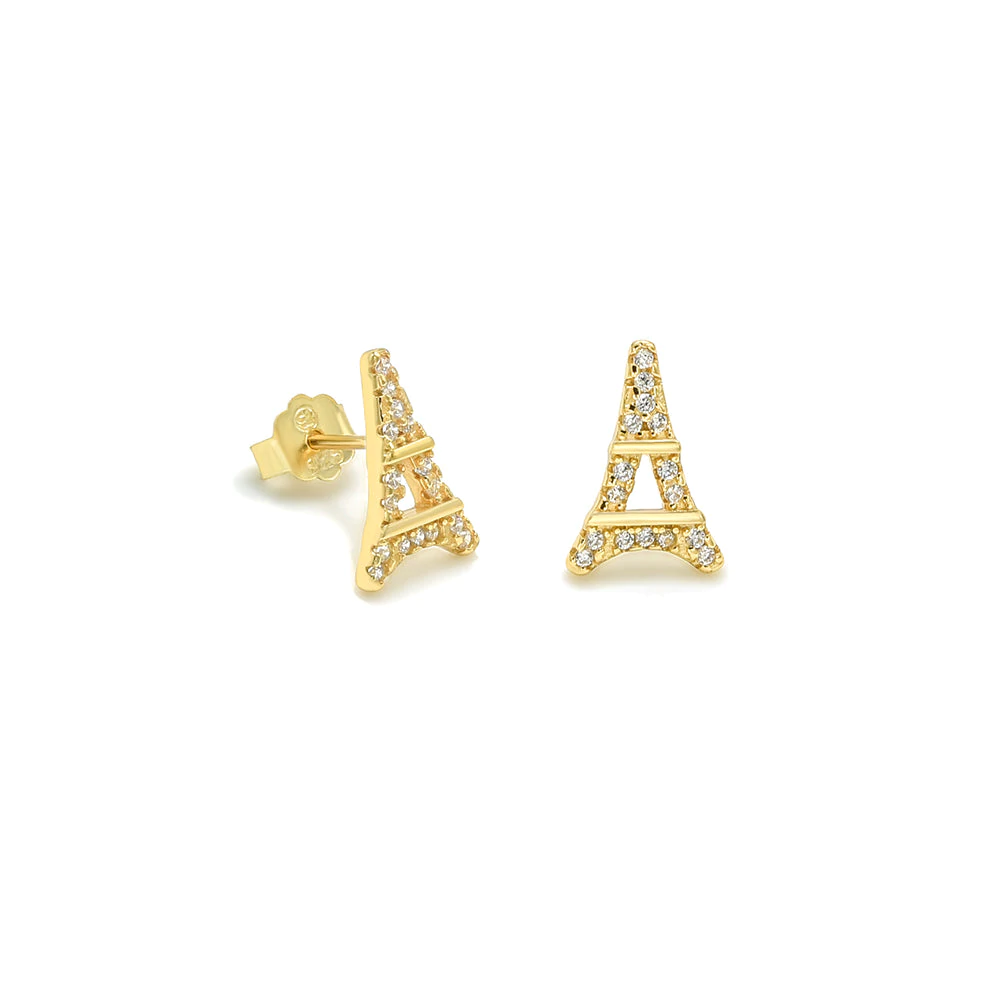 GOLD EIFFEL TOWER EARRINGS