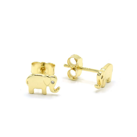 GOLD ELEPHANT EARRINGS