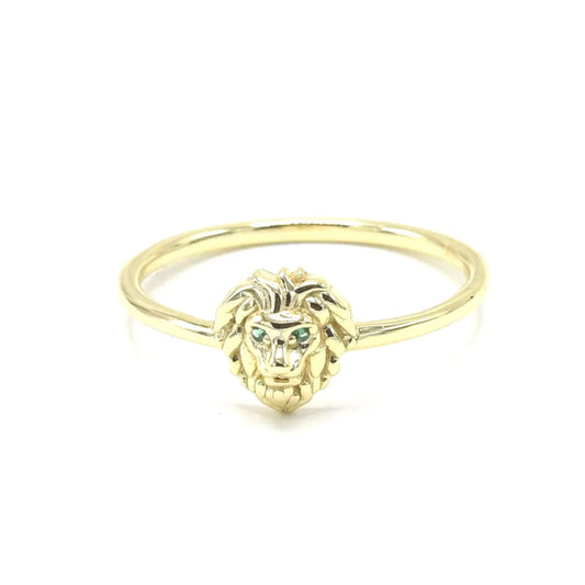 GOLD PLATED LION RING