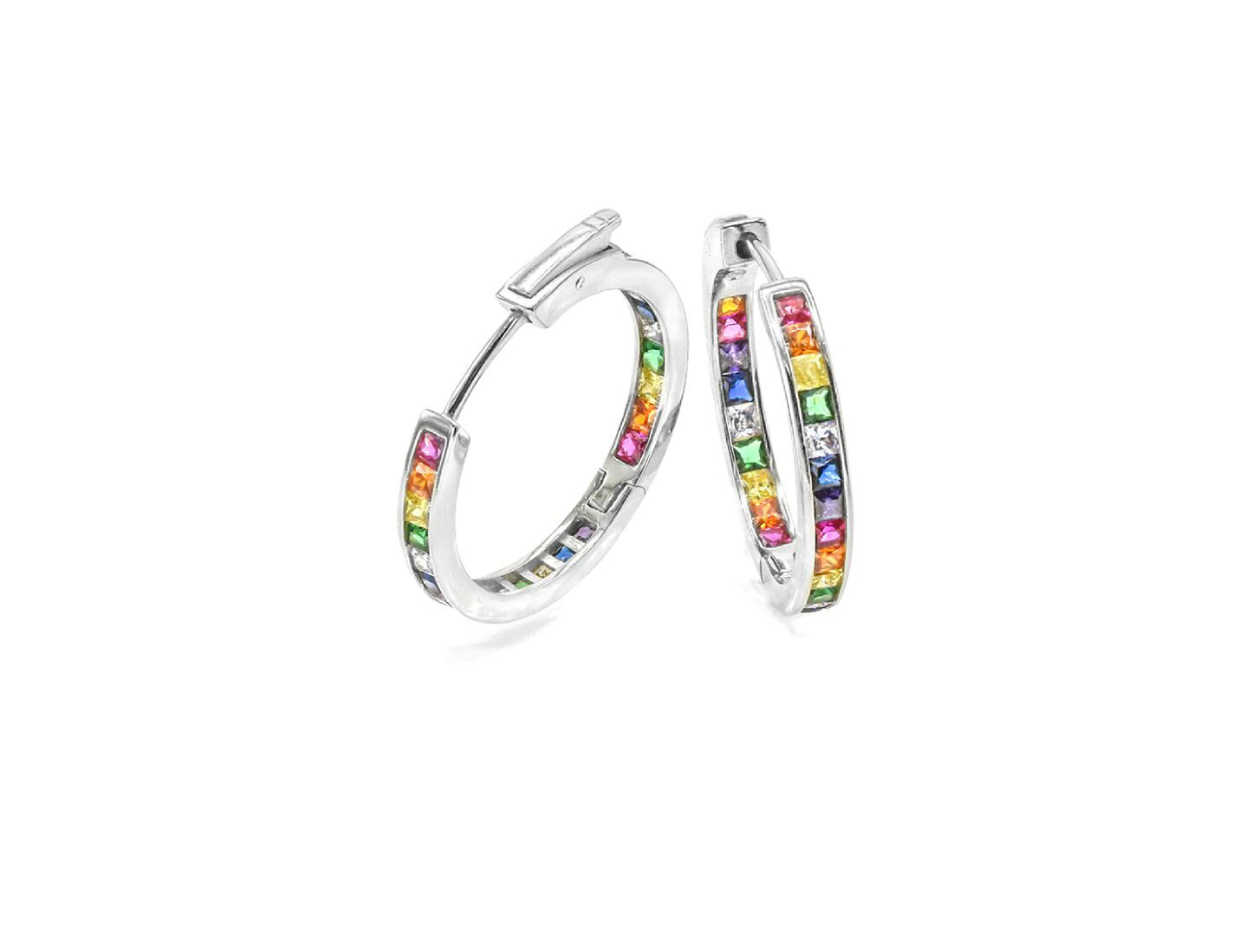 SILVER MULTICOLOR EARRINGS