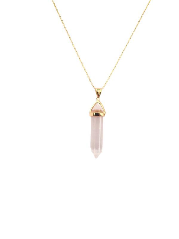 GOLD PLATED QUARTZ NECKLACES