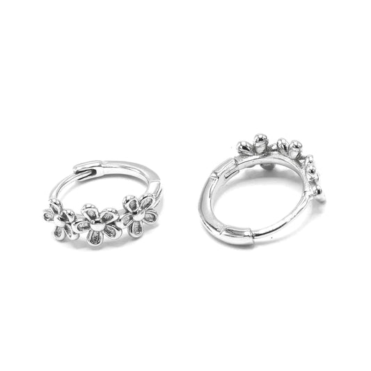 ROUND WITH FLOWERS EARRINGS