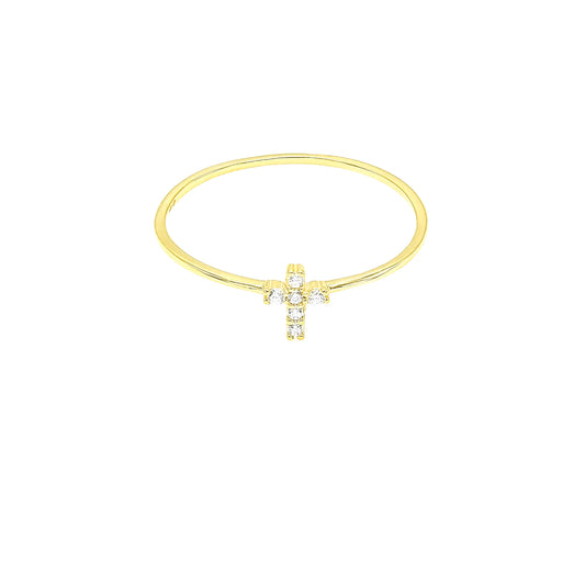 GOLD CROSS RING
